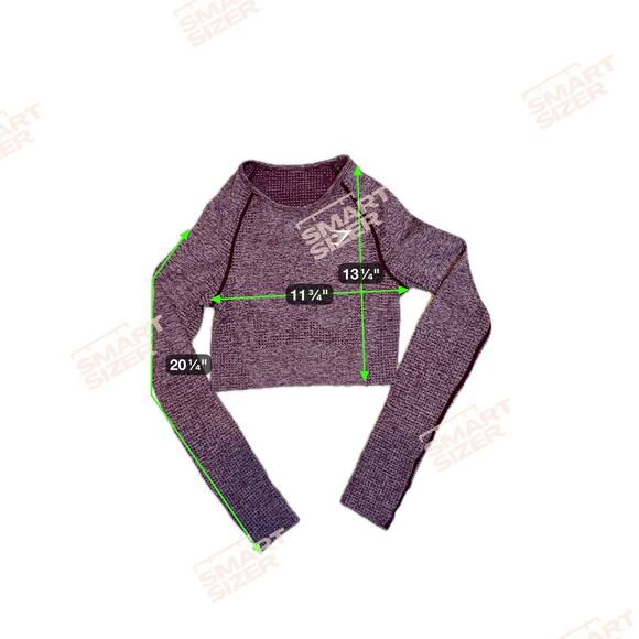 GYMSHARK Flex Long Sleeve Crop Top/Legging Set Bundle Dark Ruby Purple Women's M - Picture 15 of 16